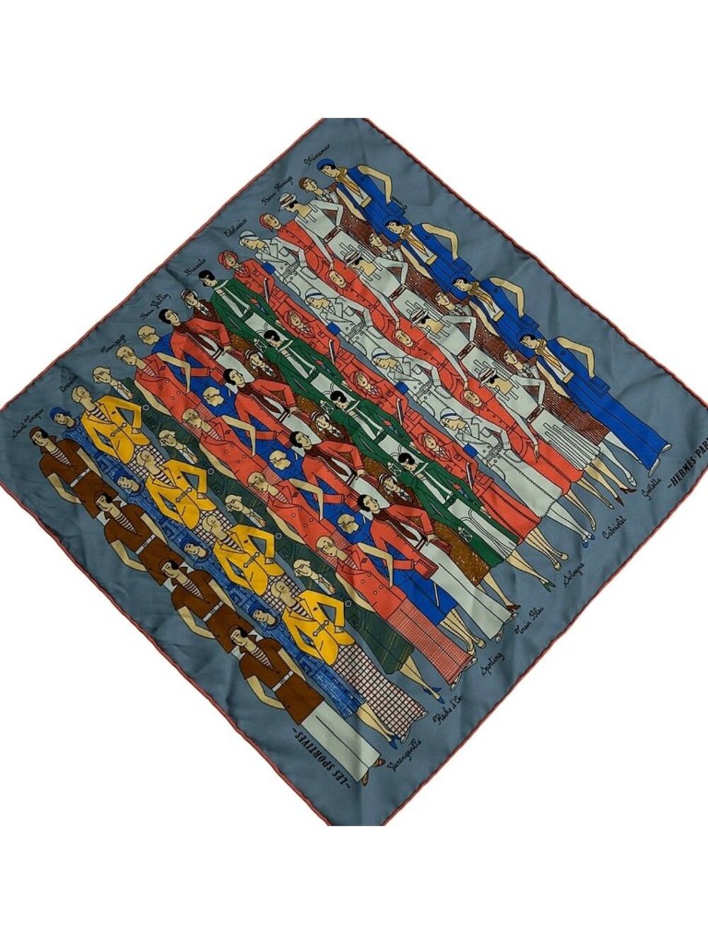 Hermes Scarf Petit Carre Light Blue Pink Multi les Sportives